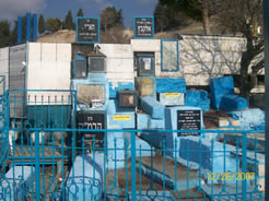 A view of our holy tzadikim burried in the Old Tzfat Cemetery.