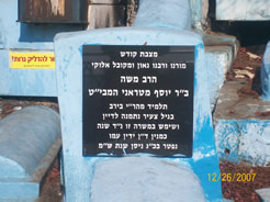 The tzion of the holy kabbalist Rebbe Moshe Matrani the MABIT.