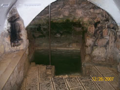 The Ari Mikve, supplied by a natural spring in a ravine below the Old City of Tsfat.